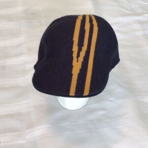 Kangol men’s dorsal blue/gold strip cap flat cap